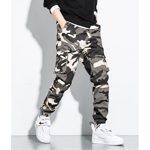 

mænds casual bukser trendy personlighed camouflage overalls mode slim