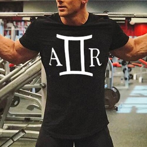 

Men's T shirt Tee Graphic Letter Crew Neck Yellow Wine Navy Blue Gray Black Hot Stamping Casual Daily Short Sleeve Print Clothing Apparel Cotton Sports Fashion Lightweight Big and Tall / Summer