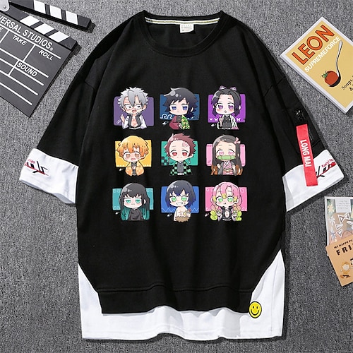 

Demon Slayer: Kimetsu no Yaiba Kamado Nezuko Kamado Tanjirou Maglietta Anime Cartone animato Manga Harajuku Grafica Kawaii Maglietta Per Per uomo Per donna Unisex Per adulto Stampa a caldo Misto