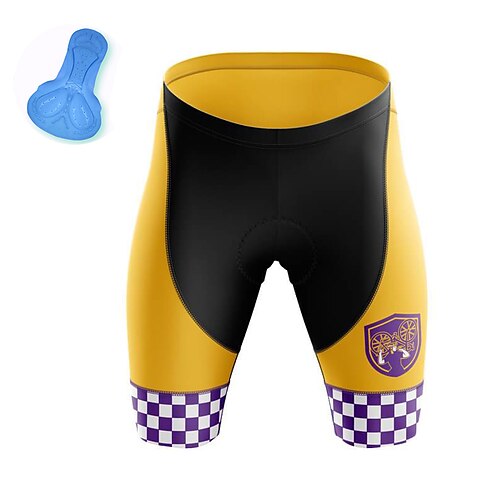 

21Grams Men's Bike Shorts Cycling Padded Shorts Bike Padded Shorts / Chamois Mountain Bike MTB Road Bike Cycling Sports Graphic 3D Pad Cycling Breathable Quick Dry Yellow Polyester Spandex Clothing