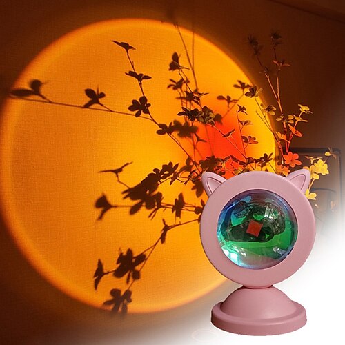 

Sunset Projection Lamp LED Mini 5V USB Atmosphere Night Light Room Background Wall Decoration Live Props Photography Light