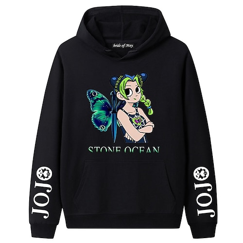 

L'aventure bizarre de JoJo Jolyne Cujoh Sweat à capuche Anime Dessin Animé Animé Harajuku Art graphique Kawaii Sweat à capuche Pour Homme Femme Unisexe Adulte Estampage à chaud 100 % Polyester