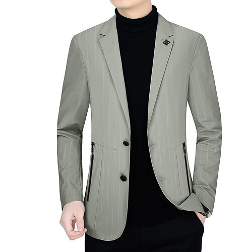 

Men's Casual Blazer Regular Regular Fit Solid Color Green Black Navy Blue 2022