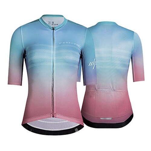 

21Grams Women's Cycling Jersey Short Sleeve Bike Top with 3 Rear Pockets Mountain Bike MTB Road Bike Cycling Breathable Quick Dry Moisture Wicking Reflective Strips Black Green Purple Polyester