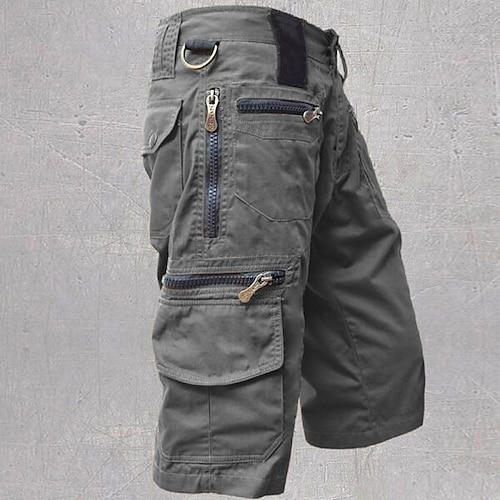 

Men's Shorts Pocket Elastic Waist Solid Color Lightweight Sports Short Fitness Running Sports Shorts Black Light Green Micro-elastic / Plus Size
