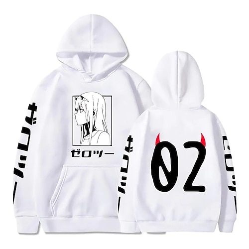 

Inspired by Darling in the Franxx Zero Two 02 Hoodie Cartoon Manga Anime Harajuku Graphic Kawaii Hoodie For Men's Women's Unisex Adults' Hot Stamping 100% Polyester