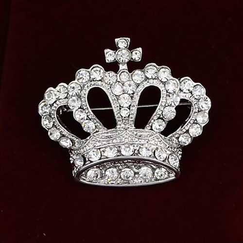 

Women's Brooches Classic Crown Stylish Artistic Luxury Fashion European Brooch Jewelry Silver Gold For Party School Gift Daily Festival