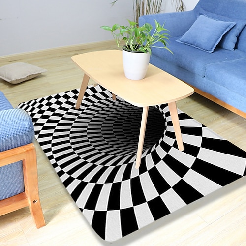 

3D Vision Carpet Area Rug, Colorful Tye-dye Vortex Rug, for Dining Room Carpet Home Bedroom Floor Door Mat