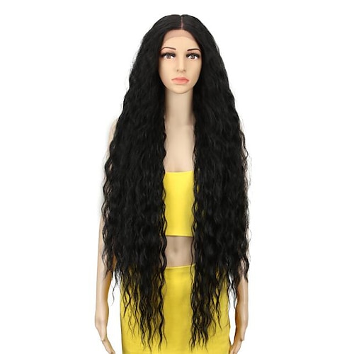 

Synthetic Wig Wavy Middle Part Wig Very Long A18 Synthetic Hair Women's Soft Party Easy to Carry Blonde Pink Black