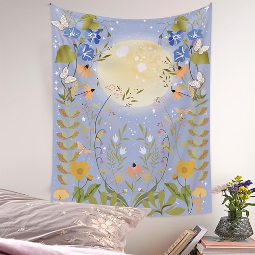 

Celestial Sun Moon Wall Tapestry Art Decor Blanket Curtain Picnic Tablecloth Hanging Home Bedroom Living Room Dorm Decoration