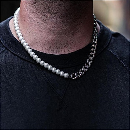 

Choker Necklace Titanium Steel Men's Simple Modern Punk Cuban Link Precious Cool Wedding Circle Necklace For Wedding Gift Daily / Engagement