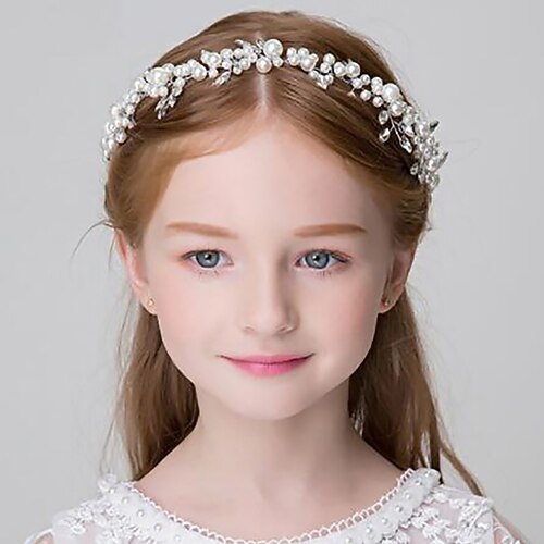 

Crown Tiaras Headbands Headpiece Imitation Pearl Rhinestone Wedding Party / Evening Retro With Faux Pearl Headpiece Headwear