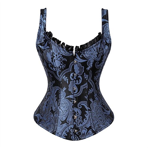 

Corset Women's Corsets Trachtenmieder Halloween Party & Evening Oktoberfest Costume Walking Black Blue Country Bavarian Comfortable Lace Up Backless Tummy Control Push Up Flower Spring Summer / Print