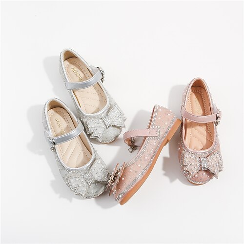 

Girls' Flats Flower Girl Shoes Princess Shoes School Shoes Rubber PU Portable Shock Absorption High Elasticity Princess Shoes Big Kids(7years ) Little Kids(4-7ys) Daily Walking Shoes Crystal