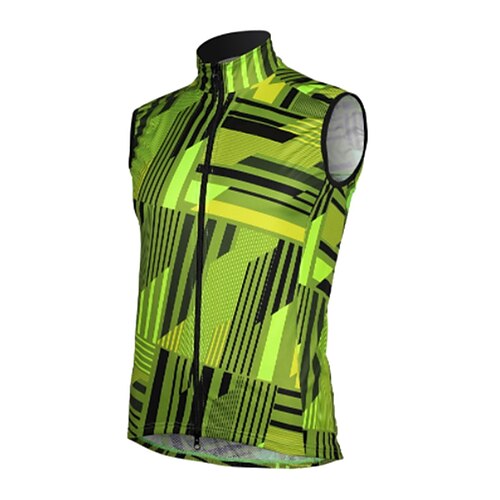 

21Grams Men's Cycling Jersey Short Sleeve Bike Top with 3 Rear Pockets Mountain Bike MTB Road Bike Cycling Breathable Quick Dry Moisture Wicking Reflective Strips Green Stripes Polyester Spandex