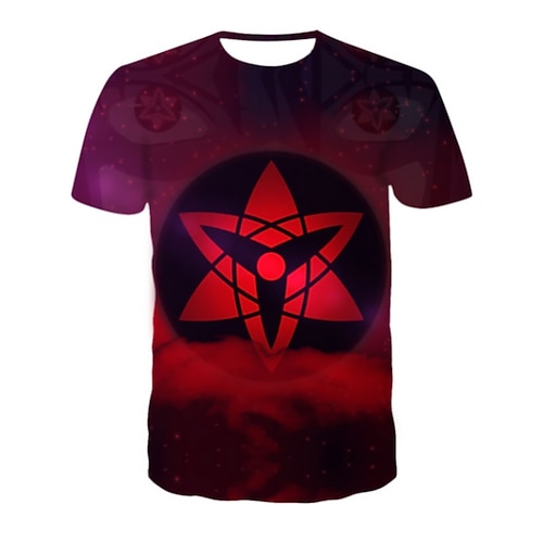 

Naruto Uchiha Sasuke Anime Zeichentrick Manga Bedruckt 3D Harajuku Grafik T-shirt Für Herren Damen Erwachsene 3D-Druck 100% Polyester