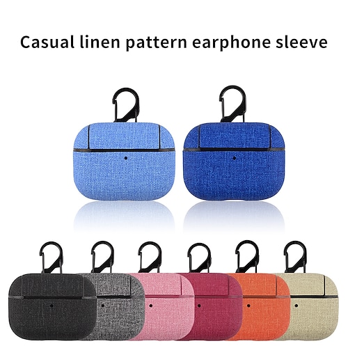 

Case Cover Compatible with AirPods Pro Airpods 1/2 Shockproof Dustproof Solid Color Fabric Headphone Case