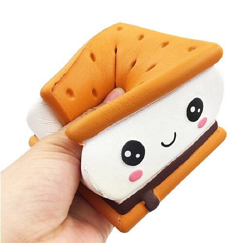 

New Fashion Cartoon Chocolate Sandwich Biscuit Squishies PU Squishy Slow Rising Cream Scented Original Package Toy Gift