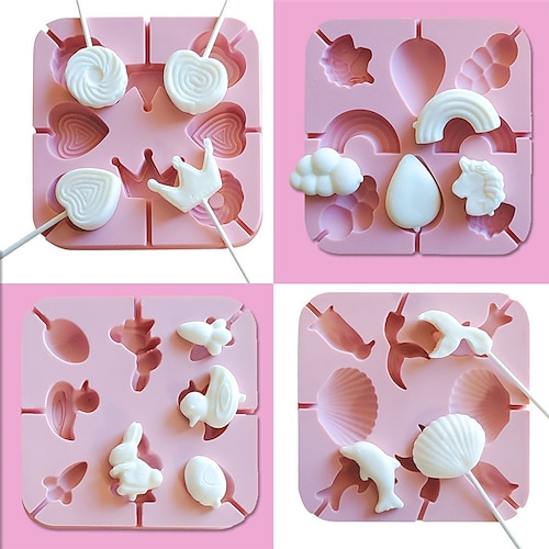 

Easter Bunny Unicorn Egg Dolphin Fondant Silicone Mold Diy Chocolate Lollipop Baking Mold