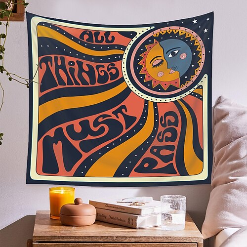 

Celestial Sun Moon Wall Tapestry Art Decor Blanket Curtain Picnic Tablecloth Hanging Home Bedroom Living Room Dorm Decoration