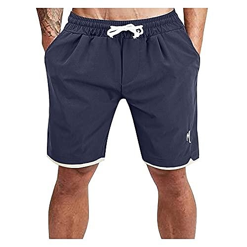 

Men's Shorts Casual Shorts Pocket Drawstring Solid Color Lightweight Knee Length Daily Going out Fashion Streetwear Blue khaki