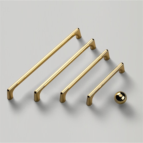 

5pcs Gold Zinc Alloy Handle North European And American Simple Cabinet Drawer Wardrobe Cabinet Door Single Hole Small Handle