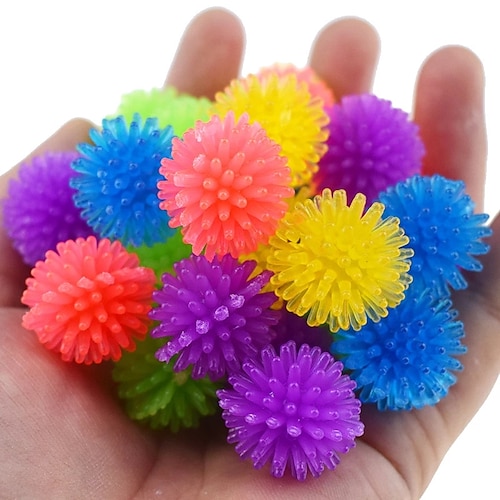 

20/30/40/50 pcs Spiky Ball Fidget Toy Small Size For Teenagers Teenager Autism Sensory ADHD Anxiety Relief Juguete Antiestres Exercise Grip Ball