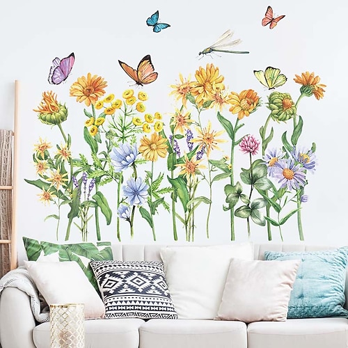 

animales floralesamp; Plantas pegatinas de pared dormitorio sala de estar pre-pegado pvc decoración del hogar etiqueta de la pared 1pc