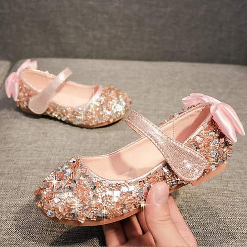 

Girls' Flats Flower Girl Shoes Princess Shoes School Shoes Rubber PU Portable Shock Absorption High Elasticity Princess Shoes Big Kids(7years ) Little Kids(4-7ys) Daily Walking Shoes Crystal
