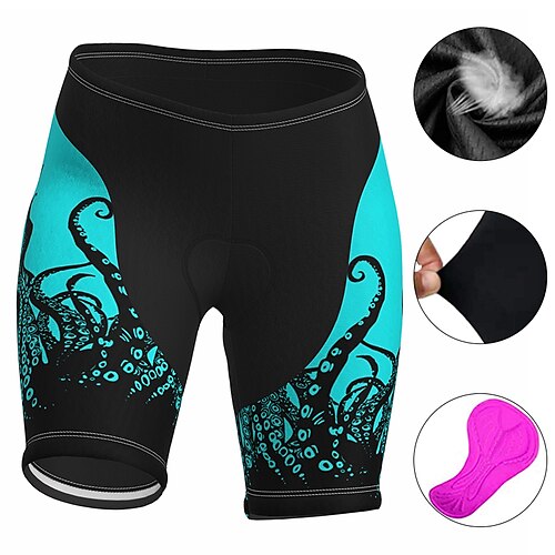 

21Grams Women's Bike Shorts Cycling Shorts Bike Padded Shorts / Chamois Mountain Bike MTB Road Bike Cycling Sports Animal 3D Pad Cycling Breathable Quick Dry Blue Polyester Spandex Clothing Apparel