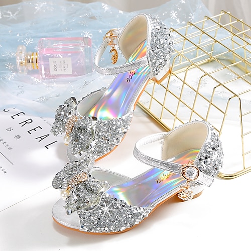 

Girls' Heels Flower Girl Shoes Princess Shoes School Shoes Rubber PU Portable Breathability Non-slipping Princess Shoes Big Kids(7years ) Little Kids(4-7ys) Daily Walking Shoes Buckle Crystal