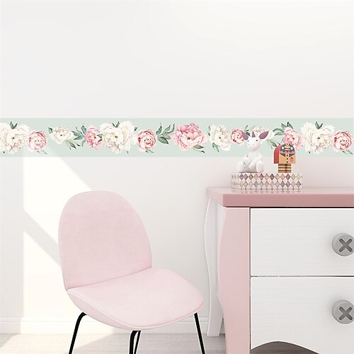 

Petal Waistline Sticker Bathroom Kitchen Home Waterproof Embossed Wall Sticker
