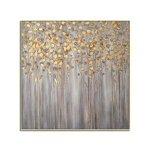 

Oil Painting Handmade Hand Painted Wall Art Modern Abstract Gold Foil Tree Landscape Home Decoration Decor Rolled Canvas No Frame Unstretched