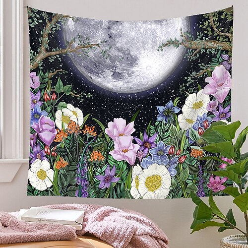 

Celestial Sun Moon Wall Tapestry Art Decor Blanket Curtain Picnic Tablecloth Hanging Home Bedroom Living Room Dorm Decoration