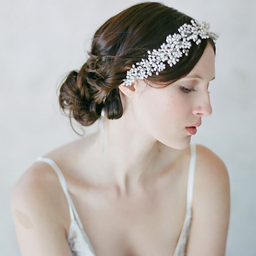 

Crown Tiaras Headbands Headpiece Imitation Pearl Alloy Wedding Party / Evening Retro With Faux Pearl Headpiece Headwear