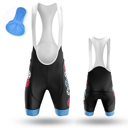

21Grams Men's Cycling Bib Shorts Bike Bib Shorts Mountain Bike MTB Road Bike Cycling Sports Skull 3D Pad Cycling Breathable Quick Dry Black Polyester Spandex Clothing Apparel Bike Wear / Stretchy