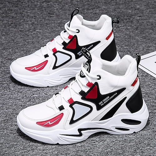 

Men's Trainers Athletic Shoes Casual Athletic Walking Shoes PU Orange / Black Black Pink / White Spring