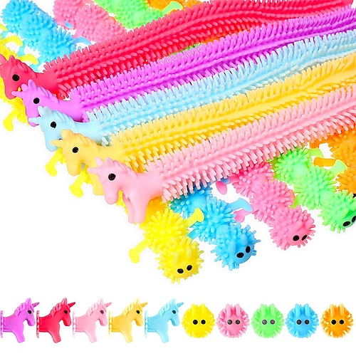 

10 pcs Noodle Stretch String TPR Rope Anti Stress Toys String Fidget Autism Vent Toys Decompression Toy Sqishy Toy