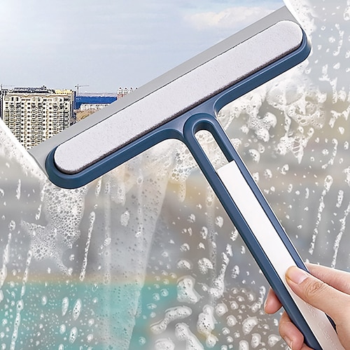 

Four-in-one Glass Scraper Household Toilet With Handle Sponge Brush Dry Wet Dual-use Can Shovel Window Screen Wipe