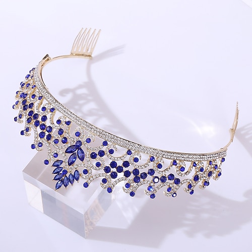 Barocke Kristall-Tiara – Schwarze Strass-Krone Für Hochzeit, Halloween & Partys | Für Frauen & Mädchen