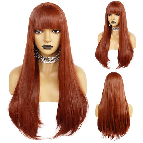 

Synthetic Wig Deep Wave Middle Part Wig Medium Length Ombre Brown Synthetic Hair Women's Cosplay Soft Fashion Brown