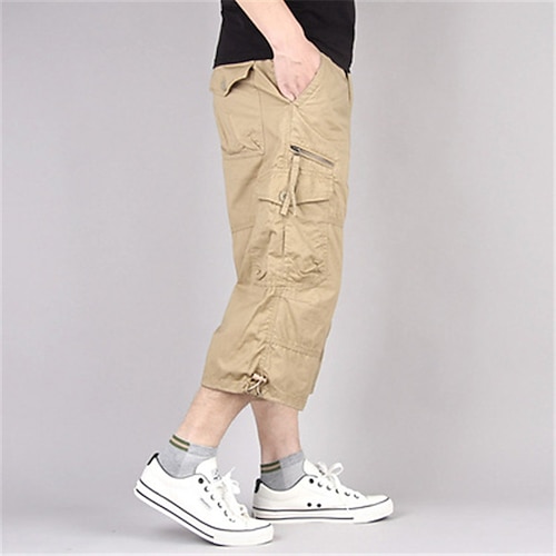 

Per uomo Pantaloncini modello cargo Maglia da escursione Militare Estate Esterno Largo Ripstop Traspirante Asciugatura rapida Tasca con cerniera Pantaloni capri Sotto il ginocchio Mimetico nero Verde