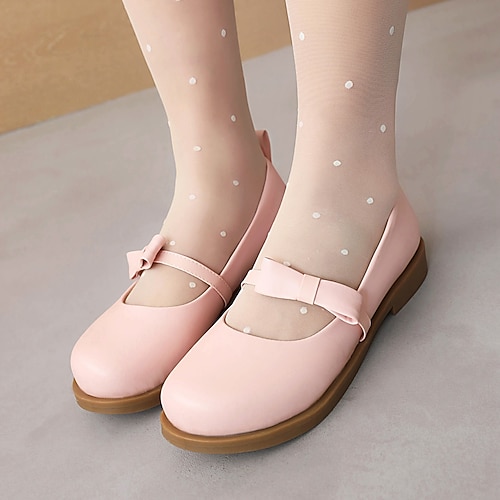 

Girls' Flats Princess Shoes School Shoes PU School Shoes Big Kids(7years ) School Daily Butterfly Black Pink Beige Spring Summer