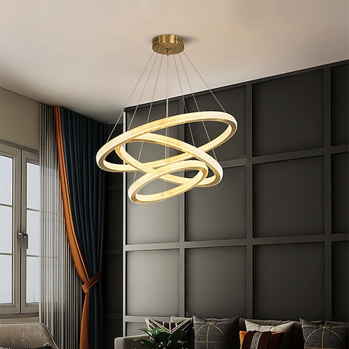 

80 cm Single Design Pendant Light LED Circle Design Stainless Steel Modern