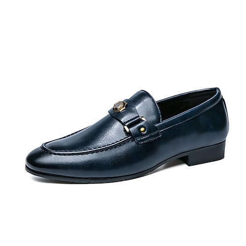 

Men's Loafers Slip-Ons Tassel Loafers Casual Daily Office Career PU Black Blue Fall Spring