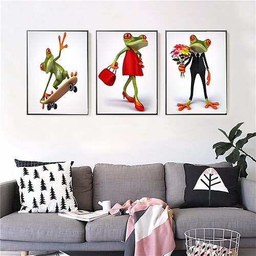 

Wall Art Canvas Prints Painting Artwork Picture Sports Red Envelope Flower Frog Home Decoration Decor Rolled Canvas No Frame Unframed Unstretched 3PCS