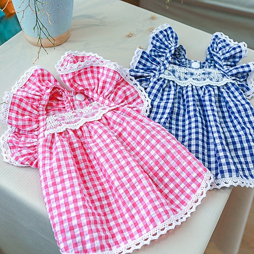 

Dog Cat Skirt Patterned Animal Adorable Cute Dailywear Casual / Daily Dog Clothes Puppy Clothes Dog Outfits Soft Pink Blue Costume for Girl and Boy Dog Polyester XS S M L XL