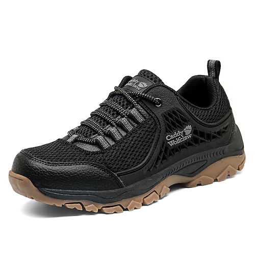 

Men's Sneakers Comfort Shoes Sporty Casual Outdoor Daily Hiking Shoes Trail Running Shoes Mesh PU Black Grey Black Blue Spring Summer