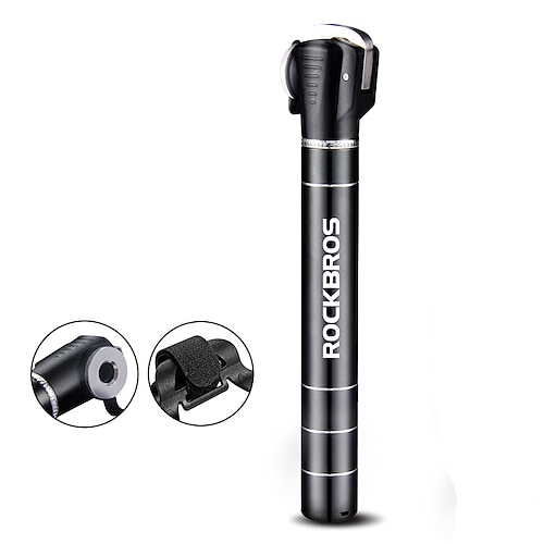 

ROCKBROS Mini Bike Pump Portable Lightweight Materials Multi Ports For Road Bike Mountain Bike MTB Recreational Cycling Fixed Gear Bike Cycling Bicycle Plastic Aluminium Alloy Black