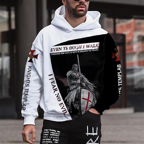 

Hombre Sudadera Sudadera Con Capucha En blanco y negro Con Capucha Graphic Letra Estampado Deporte Diario Impresión 3D Ropa de calle Design Casual Primavera Otoño Ropa Sudaderas con capucha